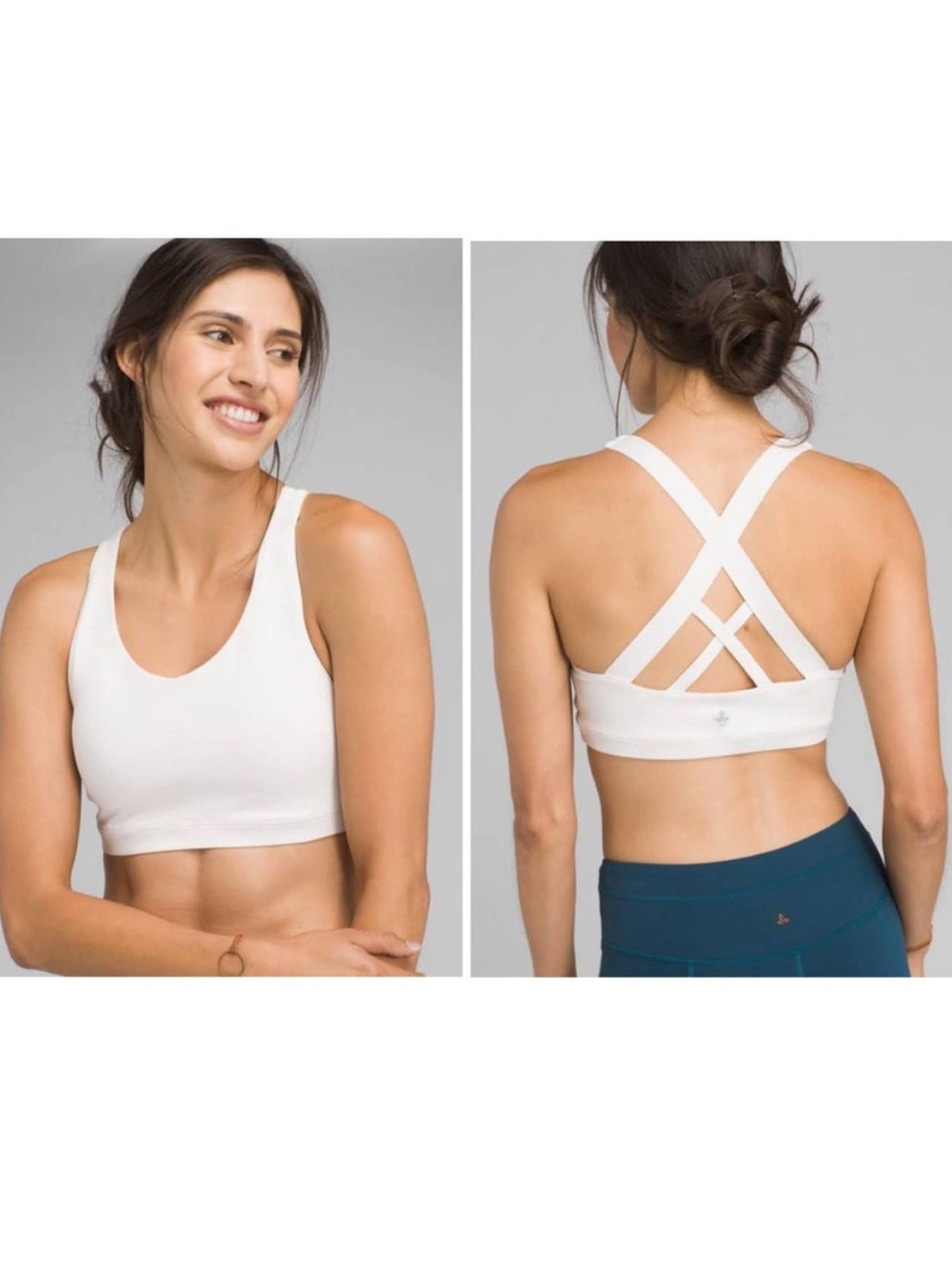 PrAna Size Medium Verana Sports Bra White